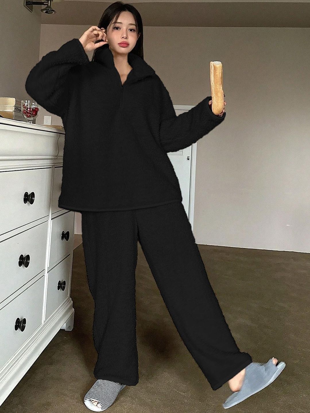 Kotty Polo Collar Sweatshirt with Trousers 