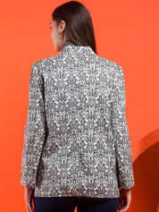 Kotty Women Printed Notched Overcoat