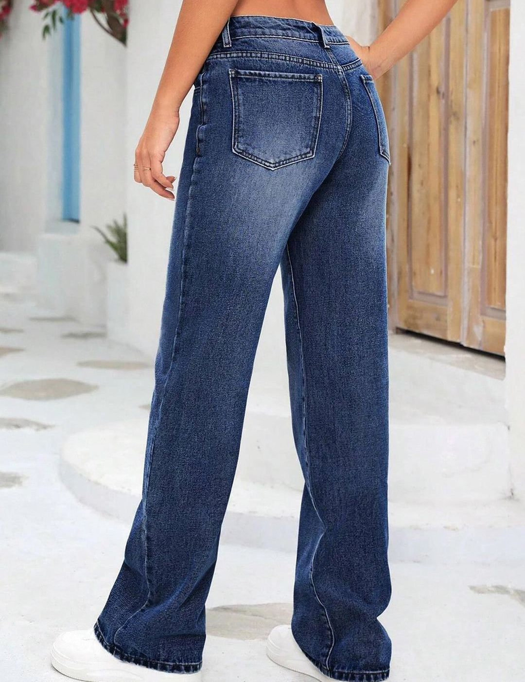 Kotty Women Straight Fit High-Rise Stretchable Cotton Jeans