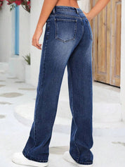 Kotty Women Straight Fit High-Rise Stretchable Cotton Jeans