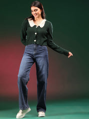 Kotty Women Straight Fit High-Rise Stretchable Cotton Jeans