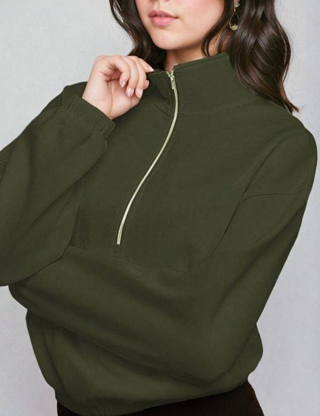 Kotty Women Shirt Collar Sweatshirt