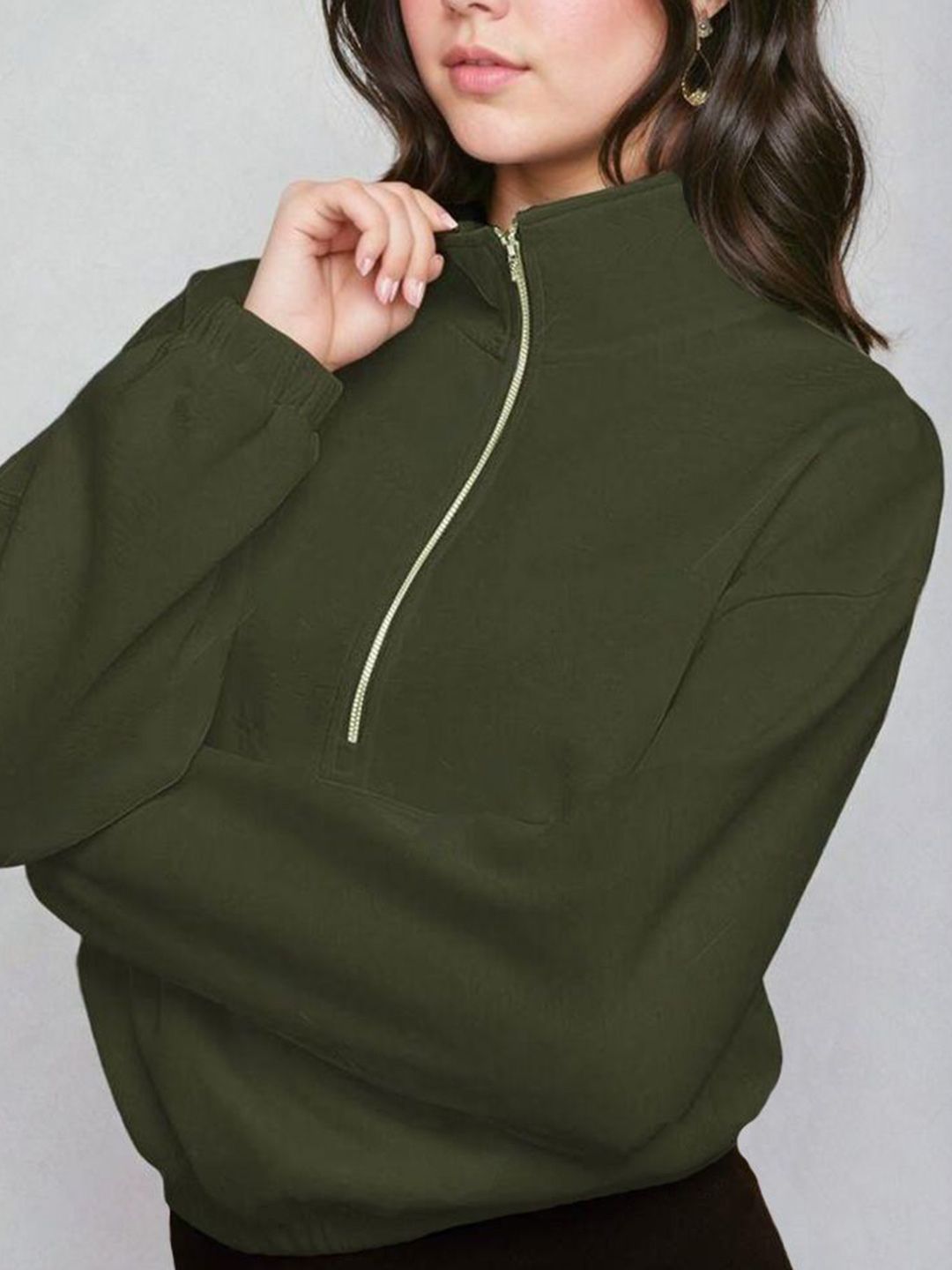 Kotty Women Shirt Collar Sweatshirt