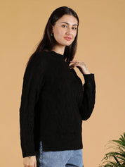 Kotty Women Turtle Neck Pullover Cotton Sweater