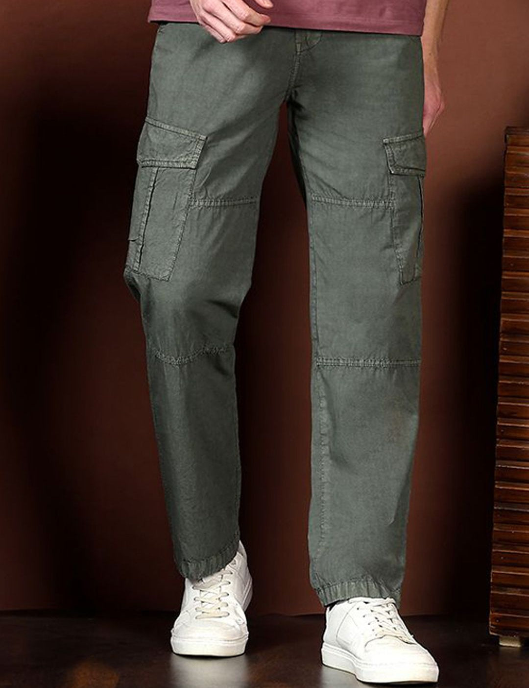 Kotty Men Relaxed Easy Wash Cargos Trousers