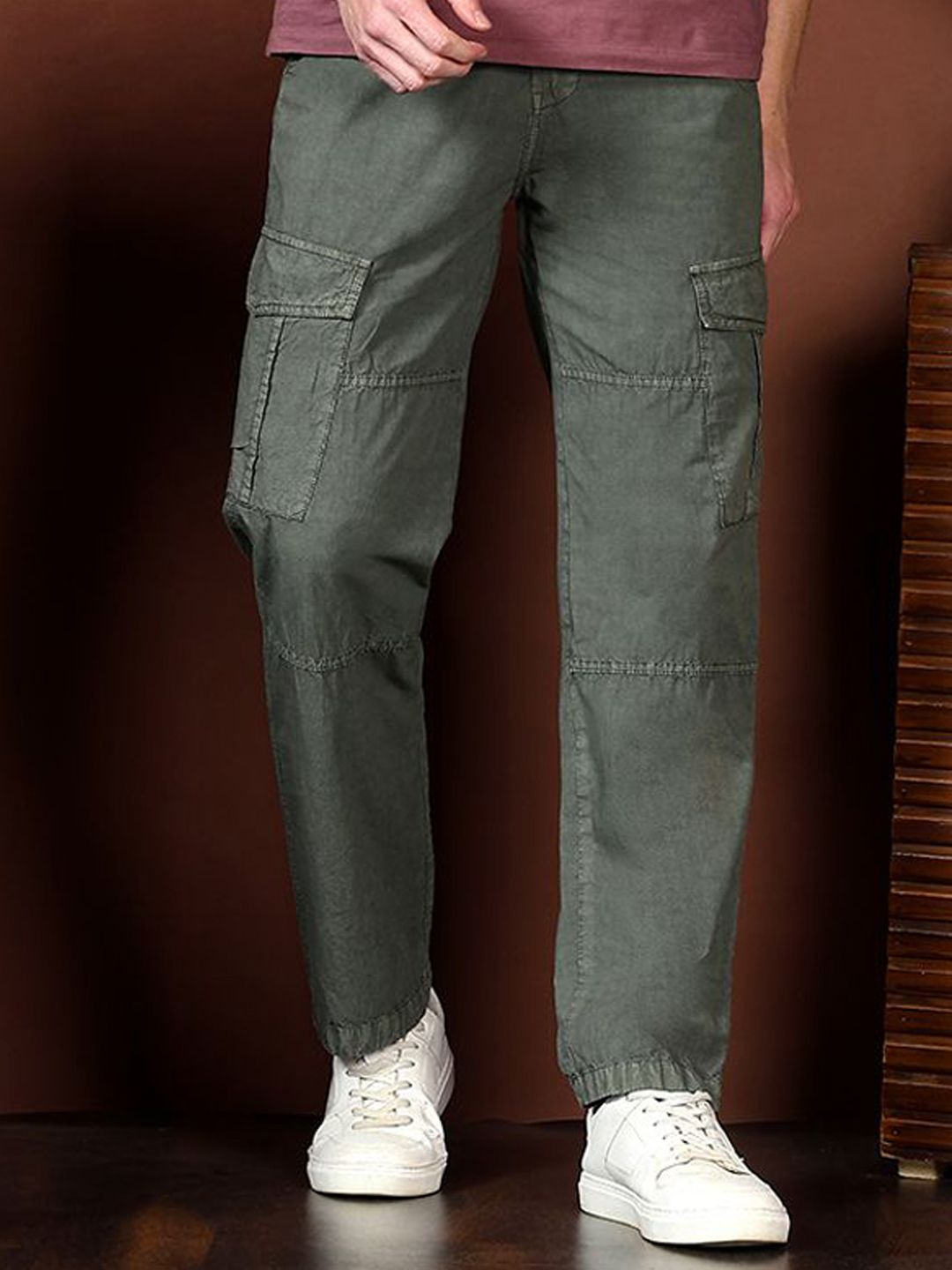 Kotty Men Relaxed Easy Wash Cargos Trousers