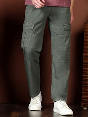 Kotty Men Relaxed Easy Wash Cargos Trousers