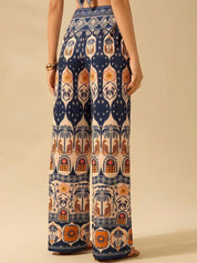 Kotty Women Ethnic Motifs Printed Relaxed Flared High-Rise Trousers