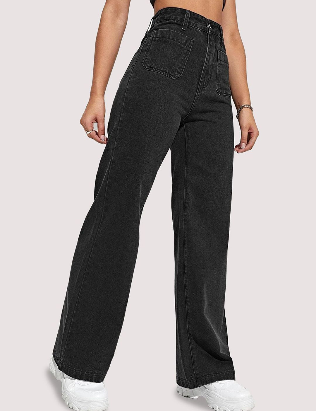 Kotty Women Cotton Straight Fit High-Rise Stretchable Jeans