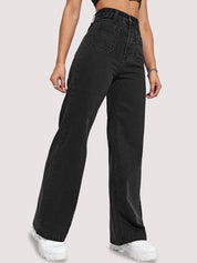 Kotty Women Cotton Straight Fit High-Rise Stretchable Jeans