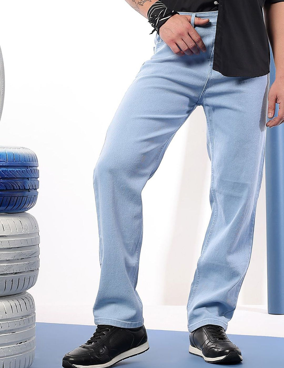 Kotty Men Comfort Fit Mid-Rise Stretchable Jeans