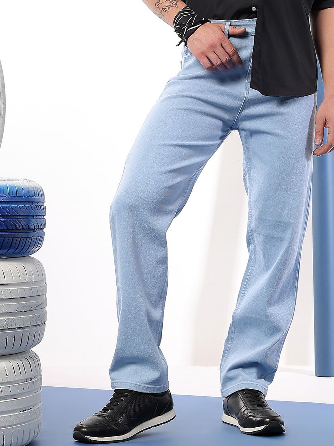 Kotty Men Comfort Fit Mid-Rise Stretchable Jeans