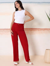 Kotty Relaxed-Fit Round Neck Crop-Top With Trousers Co-Ords