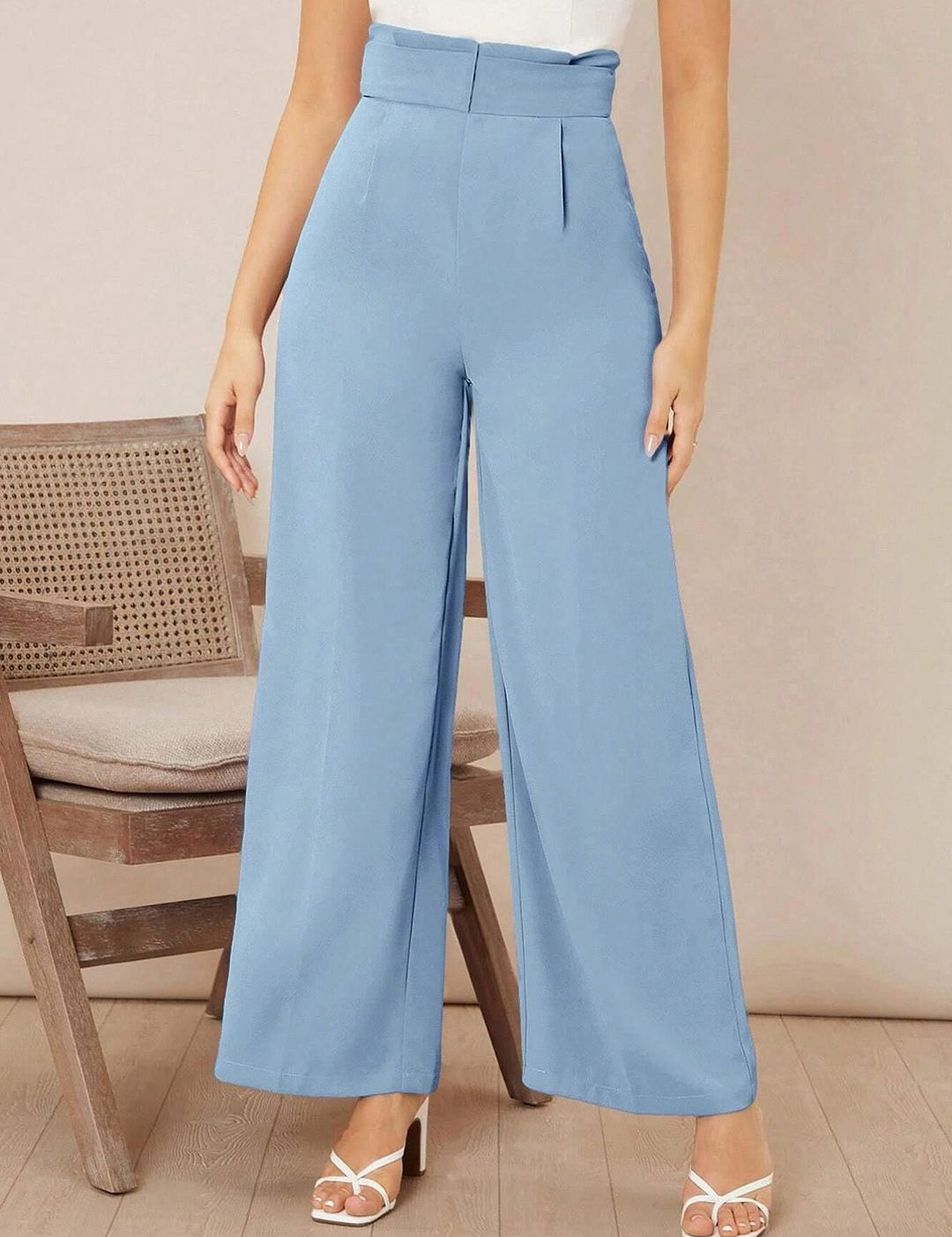 Kotty Women High-Rise Easy Wash Pleated Formal Trousers