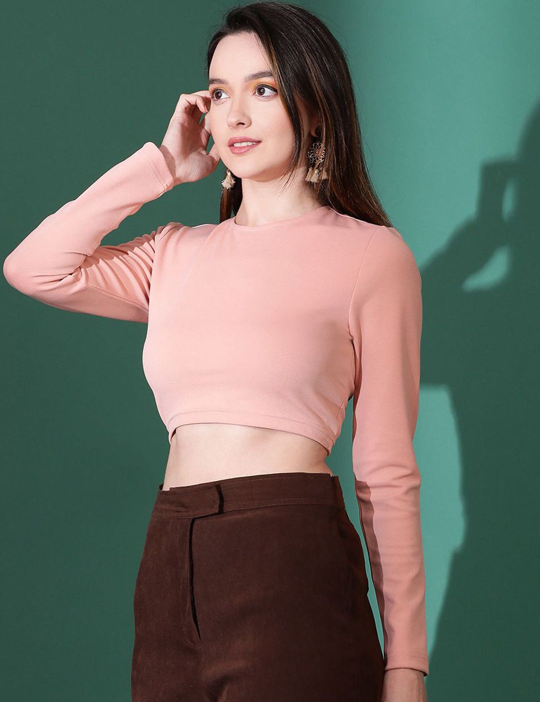 Kotty Women Solid High Neck Top