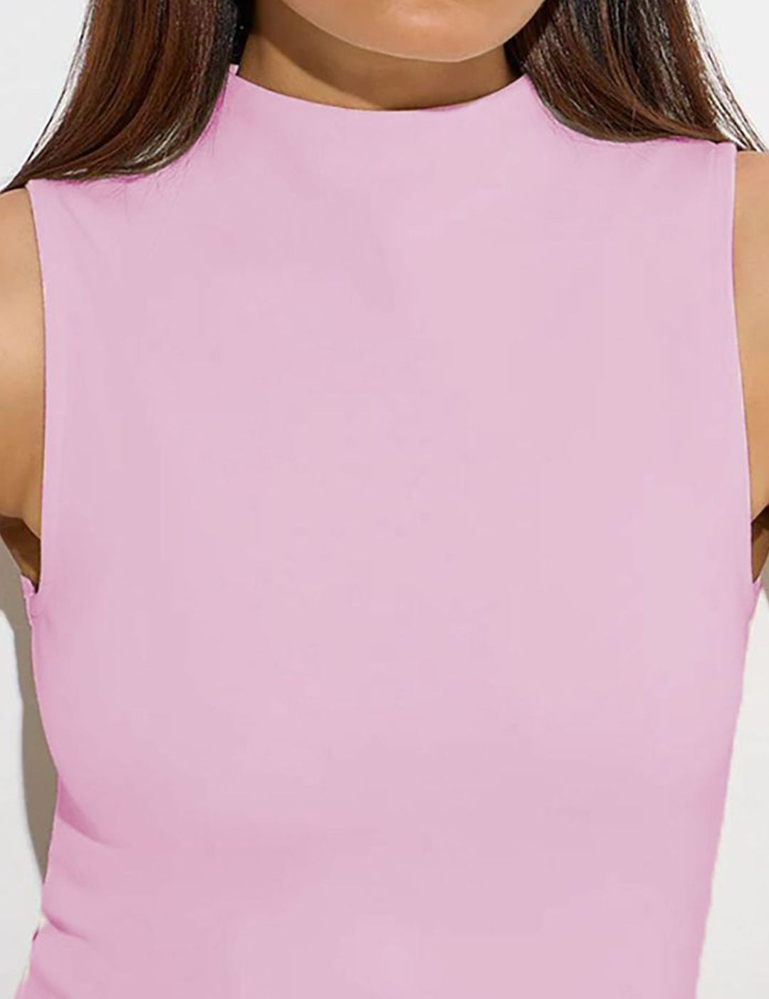 Kotty Women High Neck Sleeveless Fitted Top