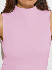 Kotty Women High Neck Sleeveless Fitted Top