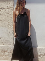 Kotty women elegant halter neck A-line maxi dress