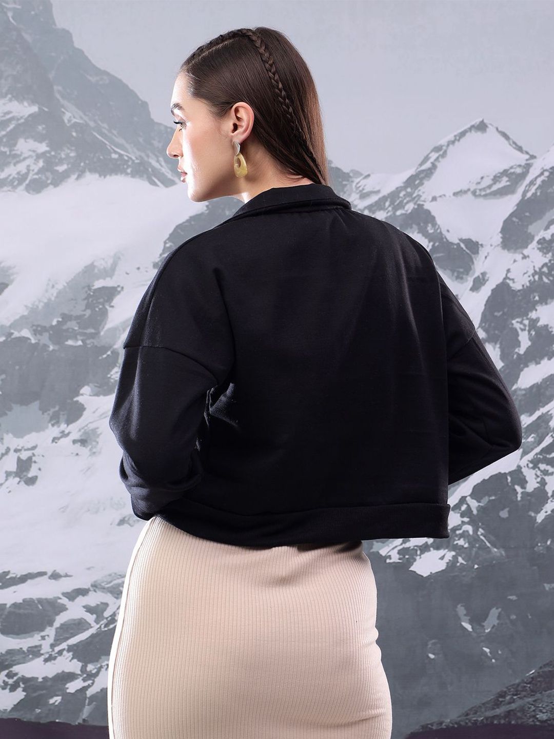 Kotty Women High Neck Full Sleeve Sweatshirt