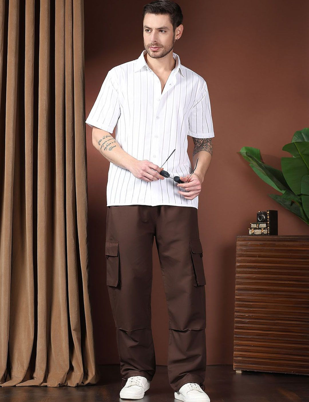 Kotty Men Relaxed Easy Wash Cargos Trousers