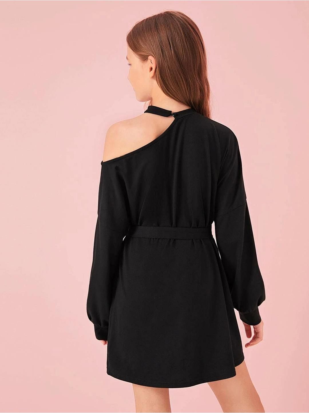 Kotty Cold-Shoulder A-Line Dress