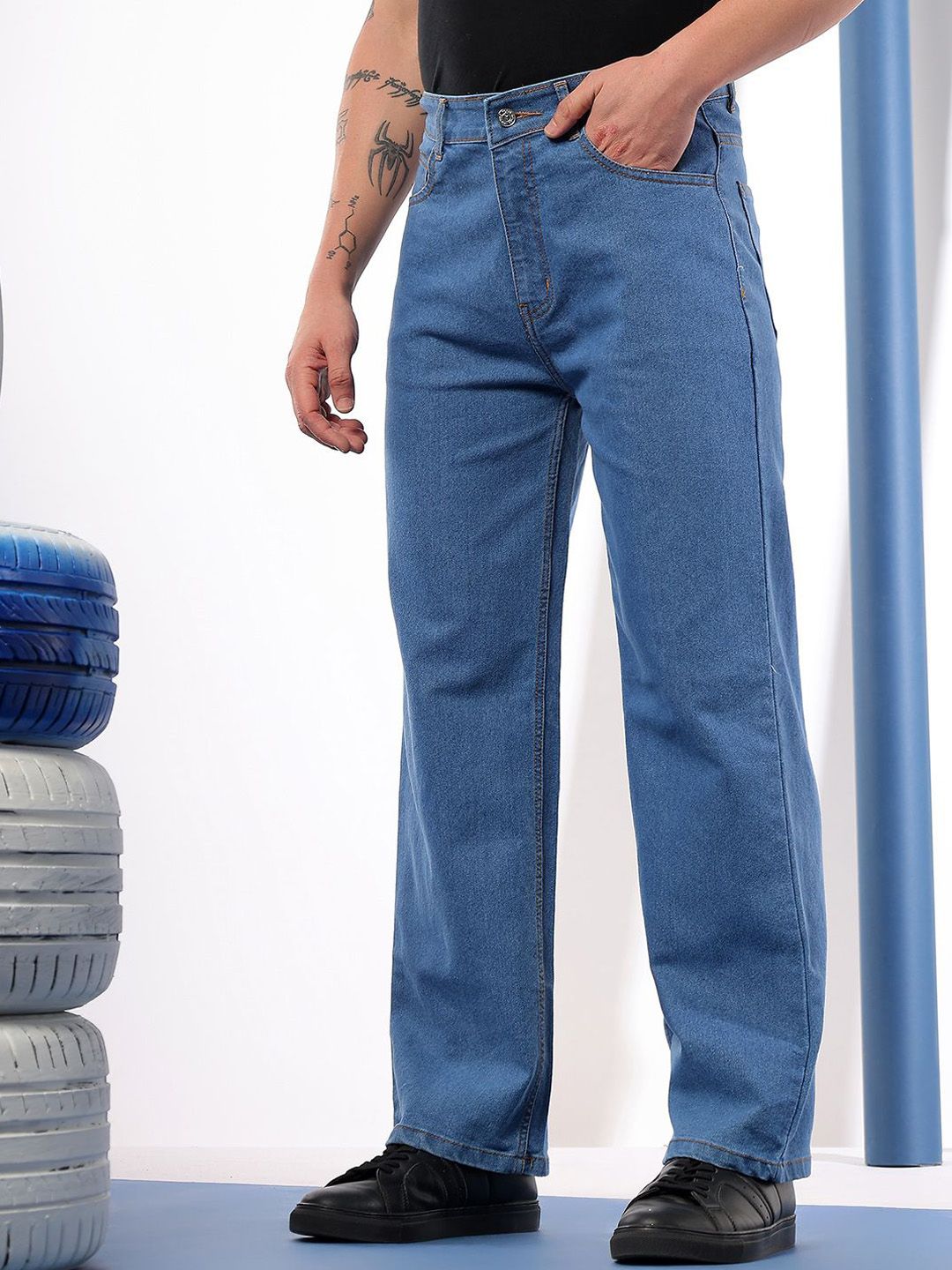 Kotty Men Comfort Regular Fit Mid-Rise Stretchable Jeans