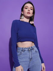 Kotty Women Solid High Neck Top