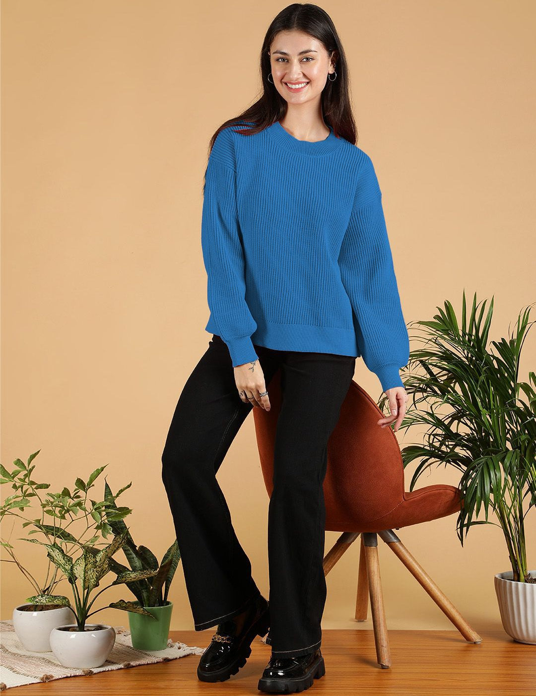 Kotty Women Cotton Ribbed Pullover