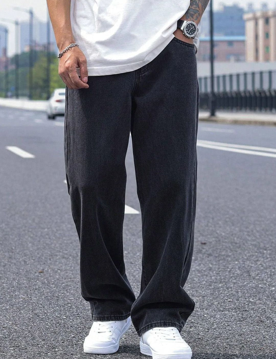 Kotty Men Cotton Relaxed Fit Mid-Rise Stretchable Jeans