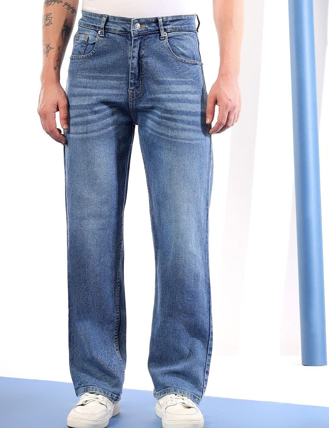 Kotty Men Comfort Regular Fit Mid-Rise Stretchable Jeans