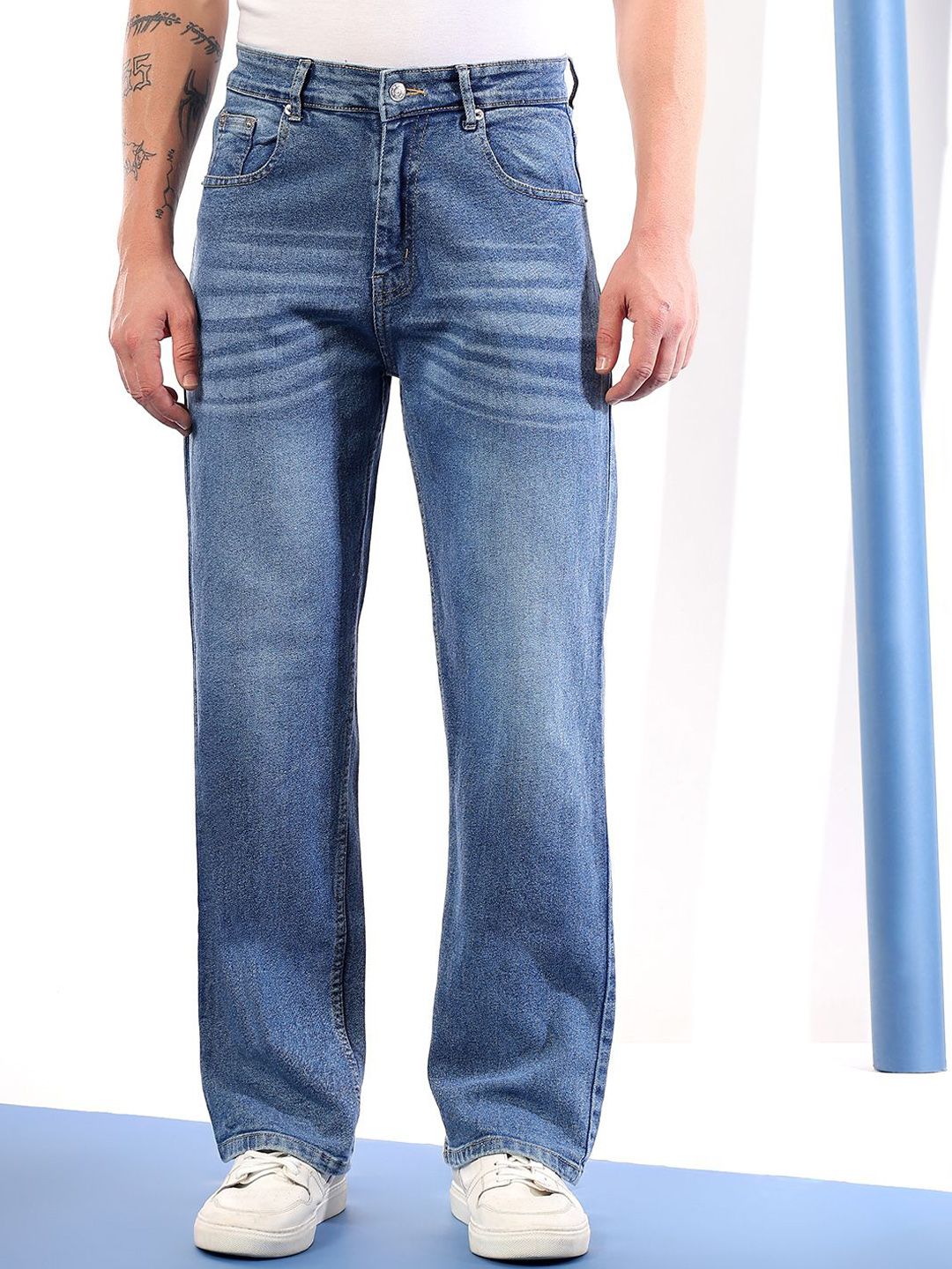 Kotty Men Comfort Regular Fit Mid-Rise Stretchable Jeans