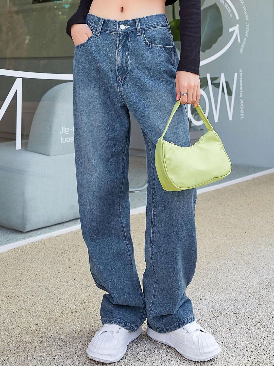 Kotty Women Cotton Relaxed Fit High-Rise Stretchable Jeans