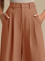 Kotty Women Wide Leg High-Rise Pleated Trousers