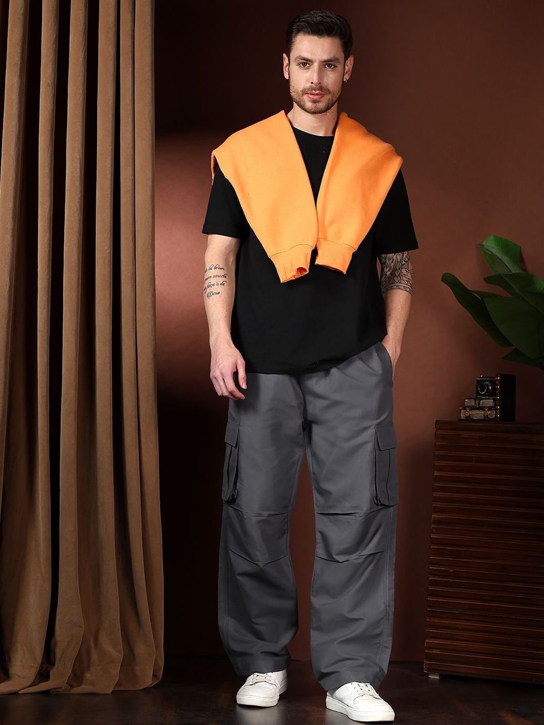 Kotty Men Relaxed Easy Wash Cargos Trousers