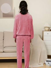 Kotty Velvet Round Neck Winter Nightsuit