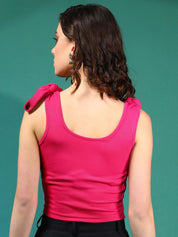 Kotty Women Solid Scoop Neck Cotton Top