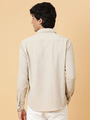 Kotty Men Relaxed Spread Collar Solid Casual Shirt