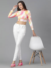 Kotty Print Crop Top