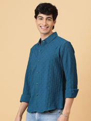 Kotty Men Relaxed Spread Collar Solid Casual Shirt