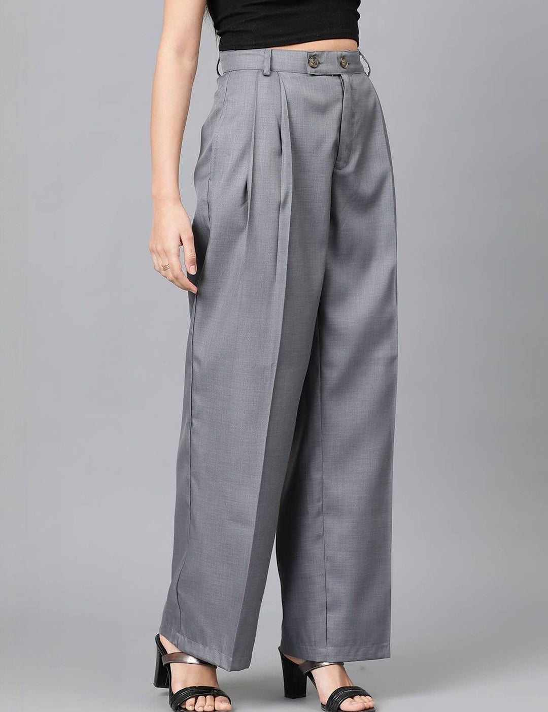 Kotty Women Relaxed Straight Leg High-Rise Trousers