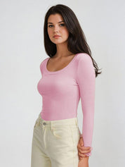 Kotty Women Scoop Neck Long Sleeves Casual Top