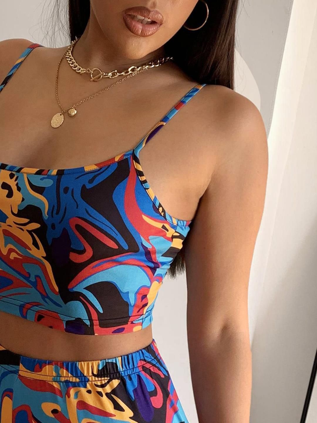 Kotty Abstract Printed Top & Shorts