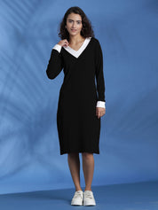 Kotty Women Colourblocked A-Line Midi Dress