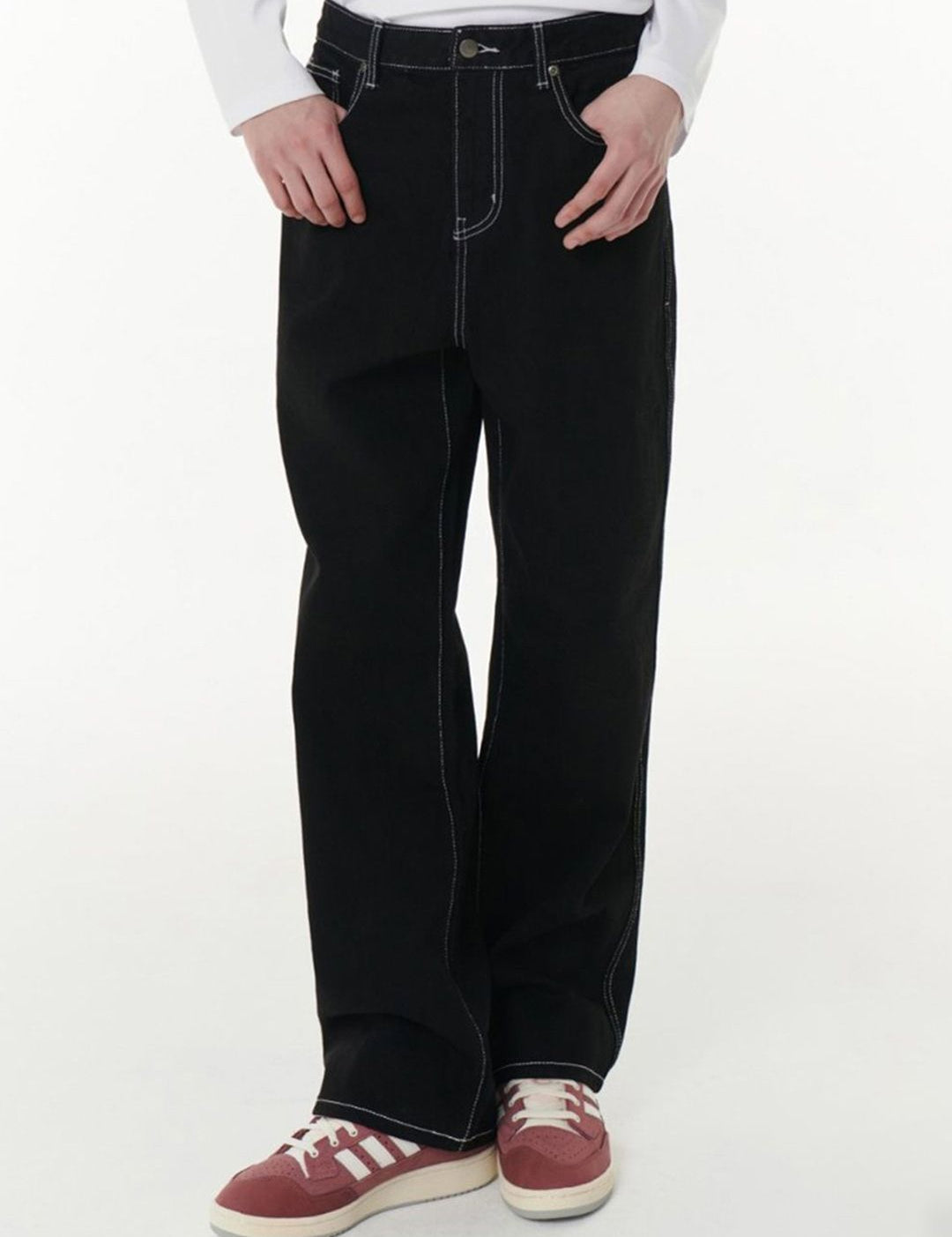 Kotty Men Mid-Rise Jean Wide Leg Stretchable Jeans