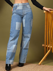 Kotty Women Straight Fit High-Rise Stretchable Jeans