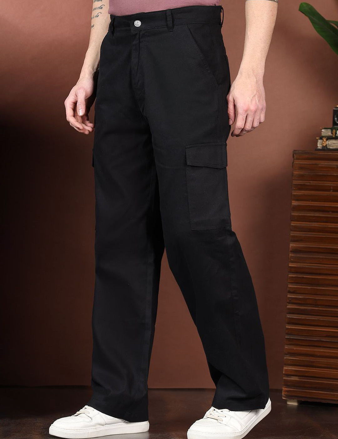 Kotty Men Relaxed Easy Wash Cargos Trousers