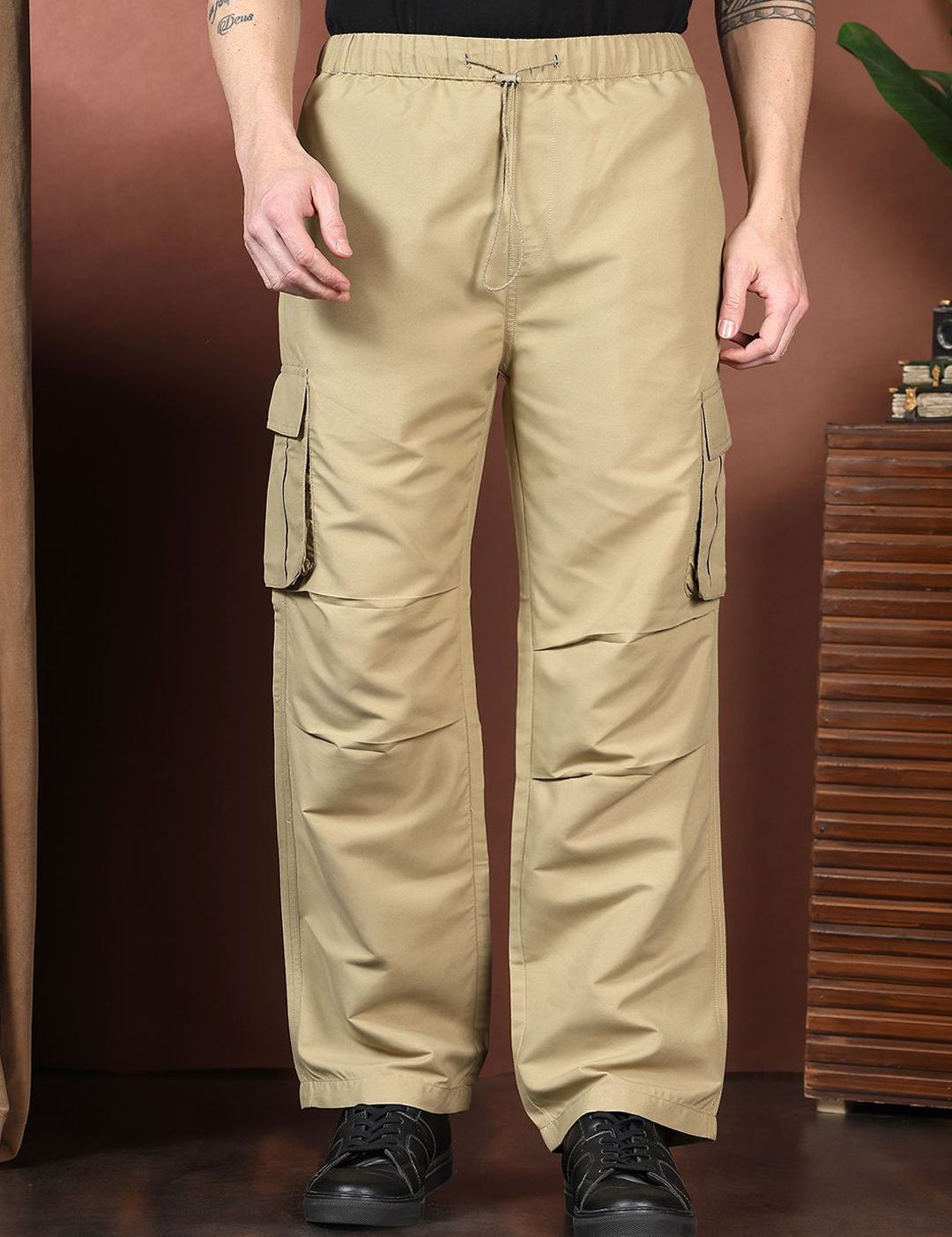 Kotty Men Relaxed Easy Wash Cargos Trousers