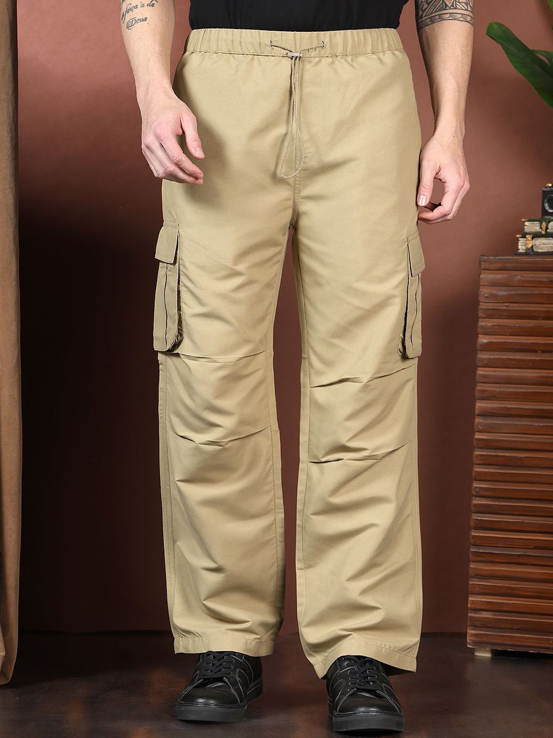 Kotty Men Relaxed Easy Wash Cargos Trousers