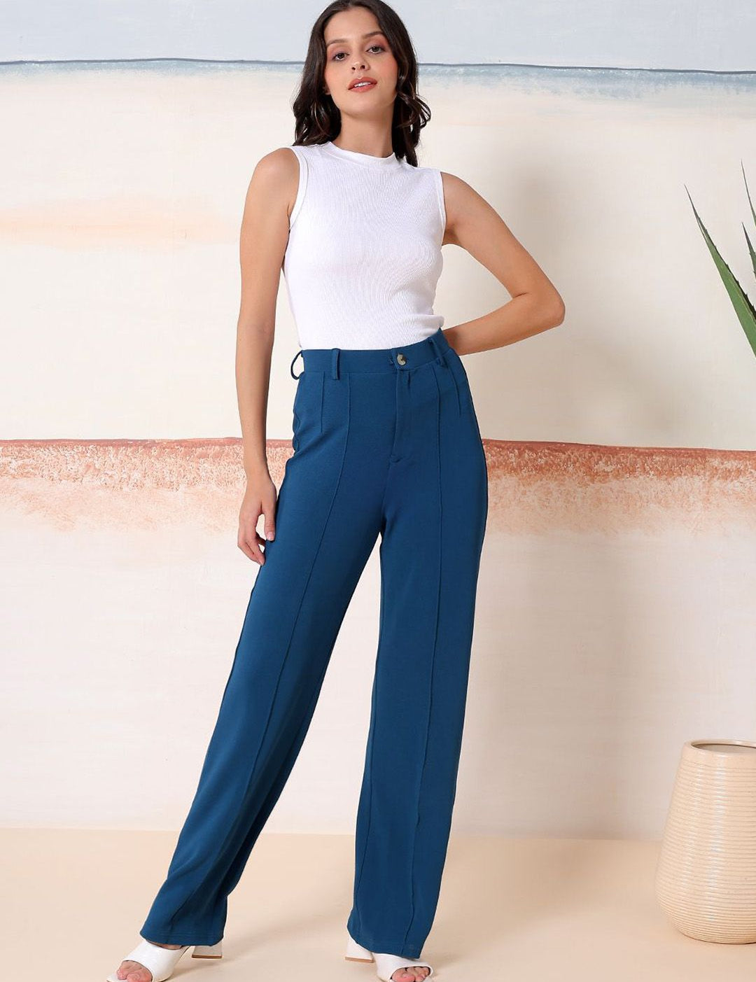 Kotty Relaxed Fit Round Neck Top With Trousers Co-Ords Set