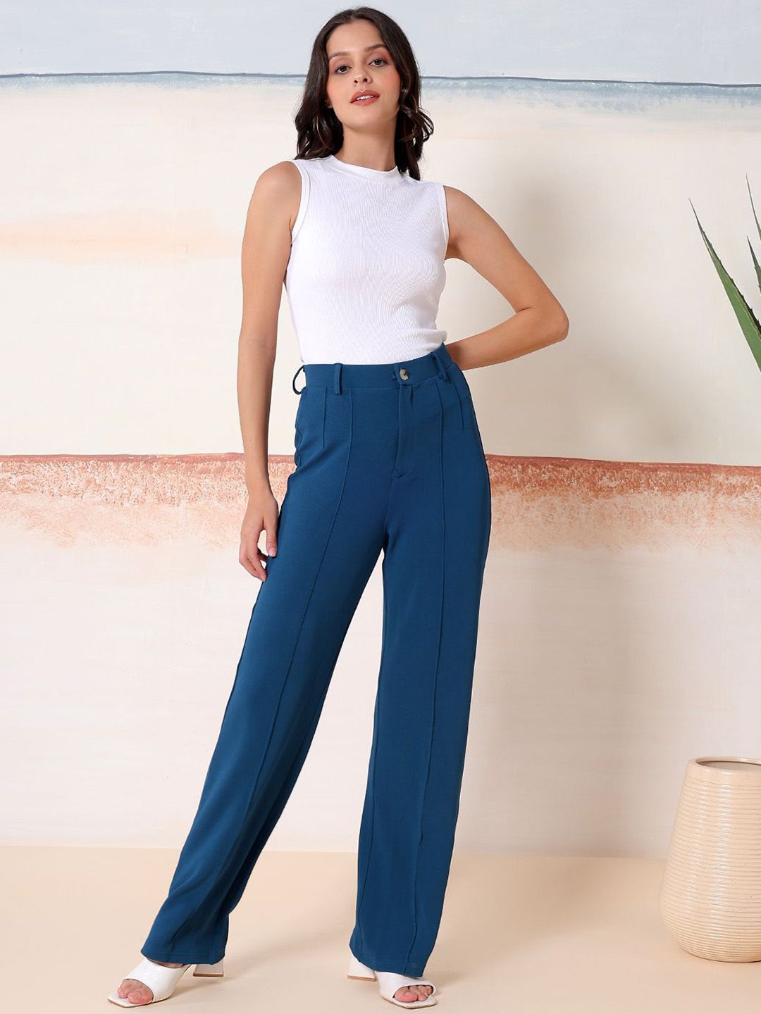 Kotty Relaxed Fit Round Neck Top With Trousers Co-Ords Set